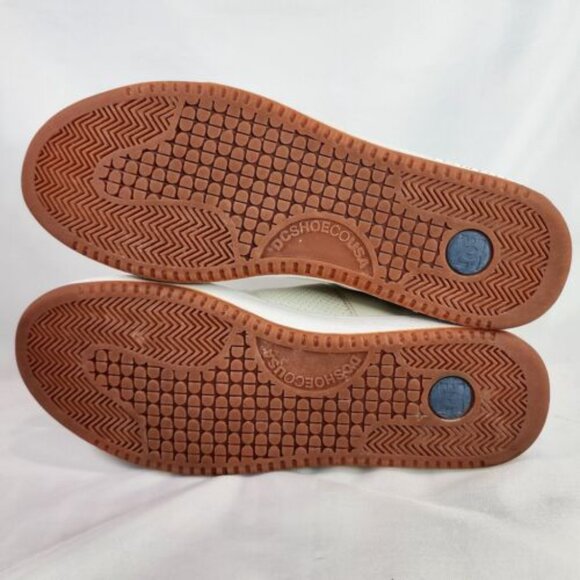 Dc Striker Ice Shoes Low Top White Blue ADYS100624 Gum Sole Clean Men's Size 12 - Picture 6 of 9